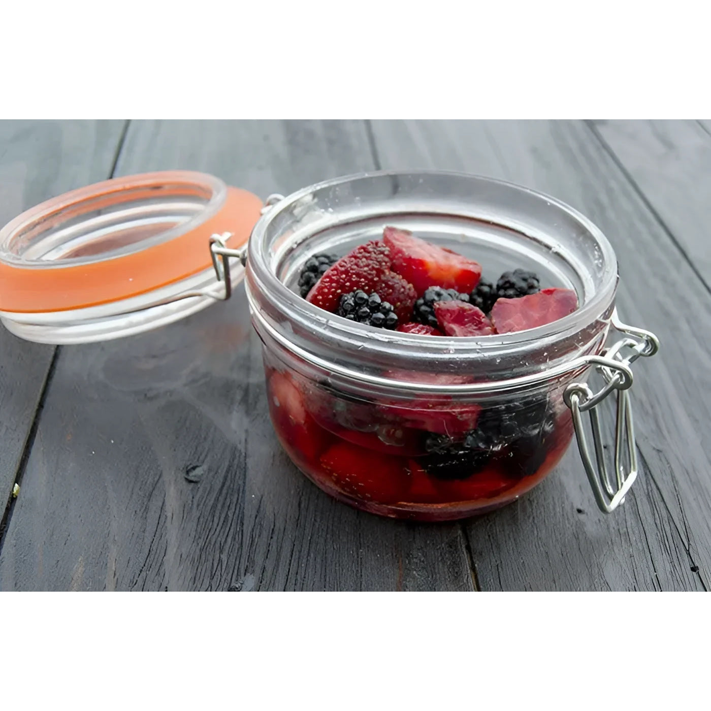 Clip Top Airtight Clear Glass Storage Spice Herb Jam Jar 150ml