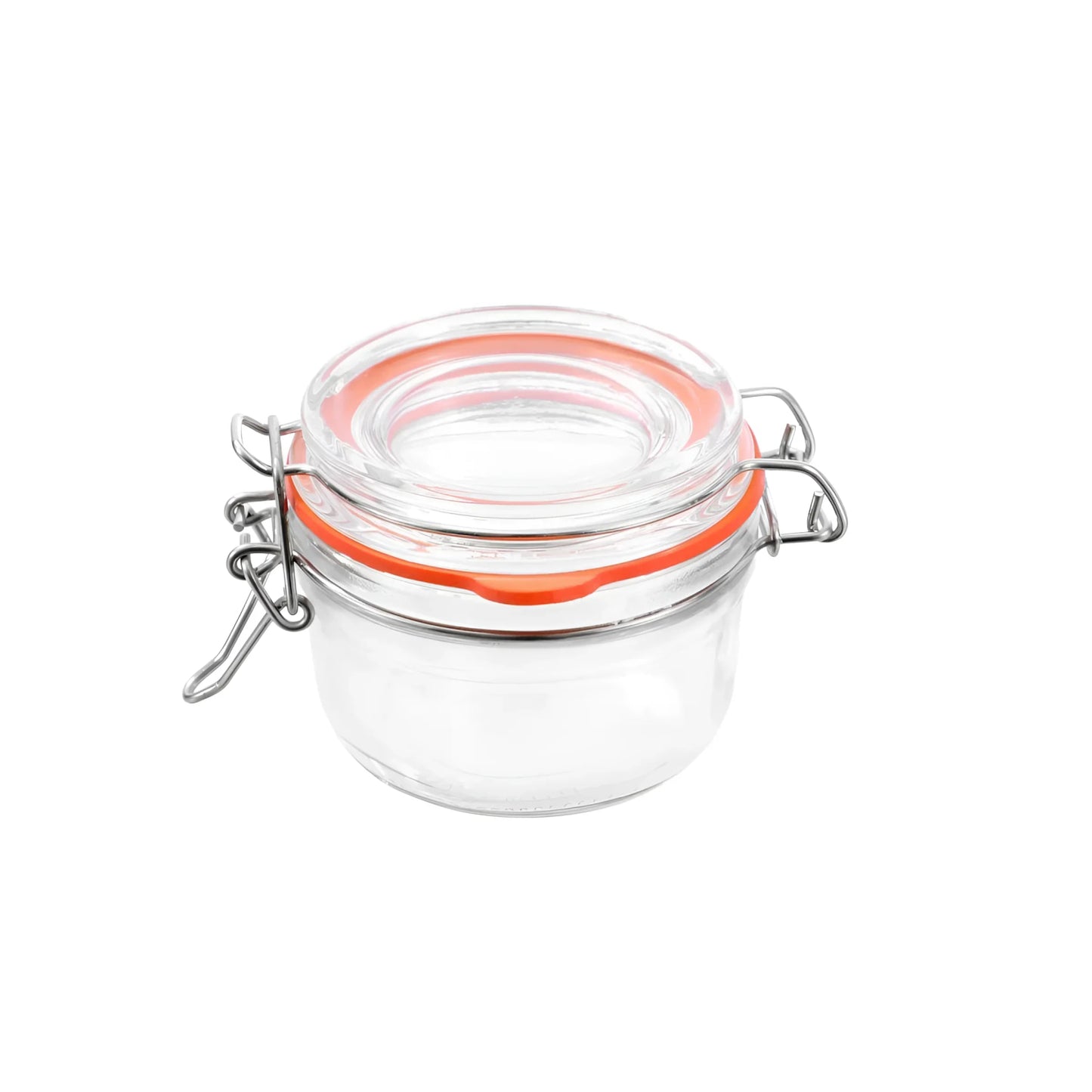Clip Top Airtight Clear Glass Storage Spice Herb Jam Jar 150ml