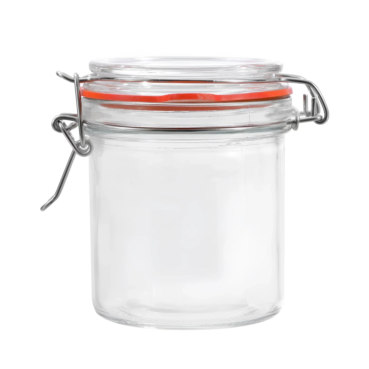 Clip Top Airtight Clear Glass Storage Spice Herb Jam Jar 250ml