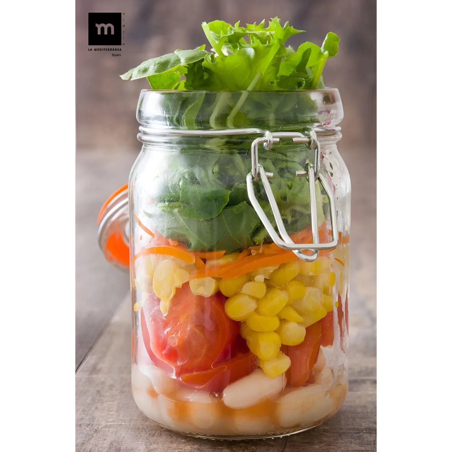Clip Top Airtight Clear Glass Storage Spice Herb Jam Jars 250ml