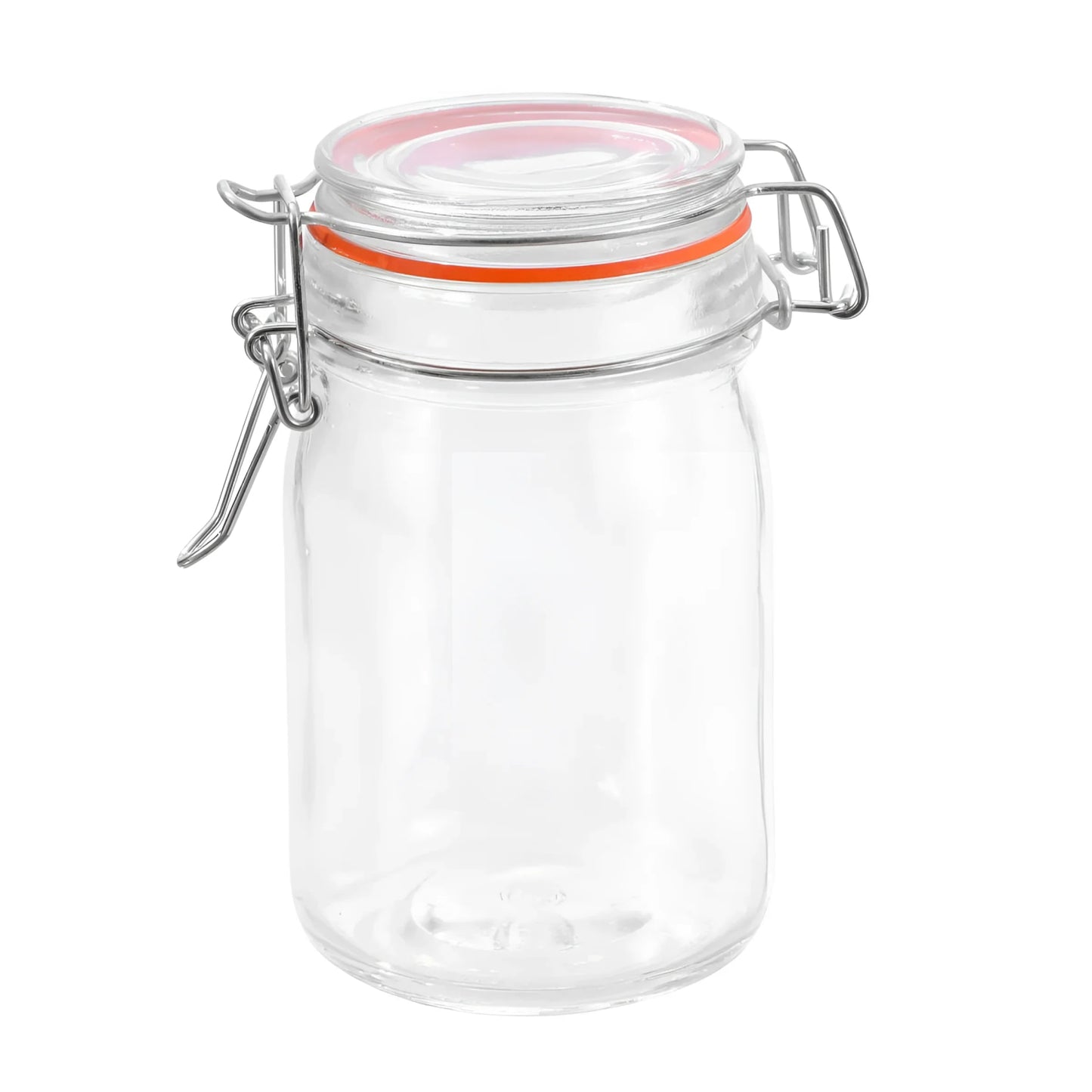 Clip Top Airtight Clear Glass Storage Spice Herb Jam Jars 250ml