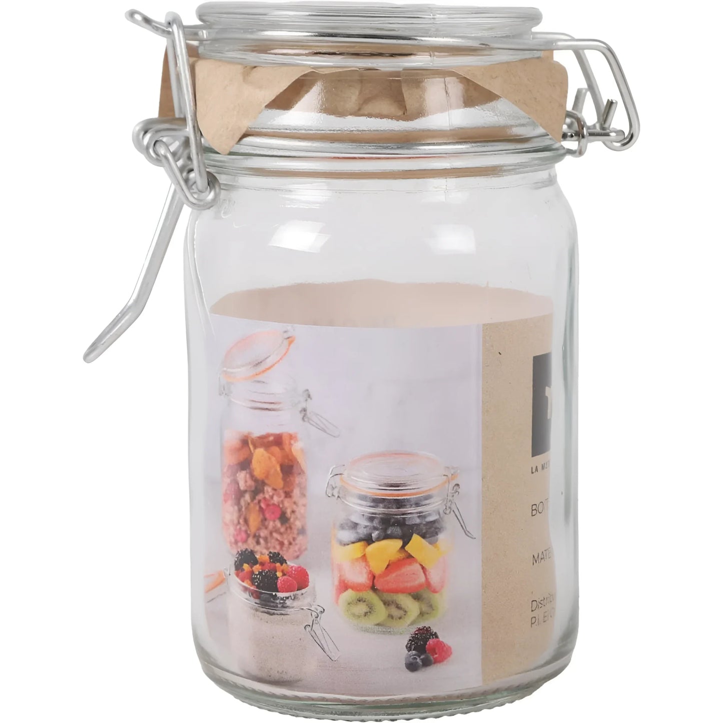 Clip Top Airtight Clear Glass Storage Spice Herb Jam Jars 250ml