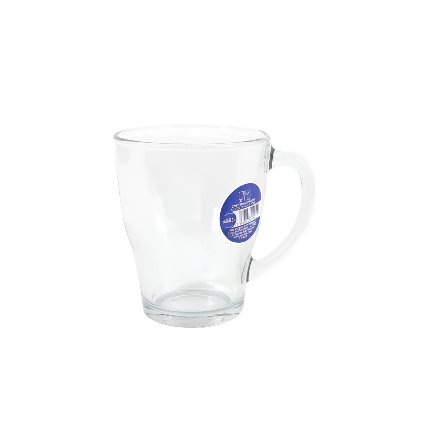 Duralex Clear coffee tea mugs 350ml Cosy