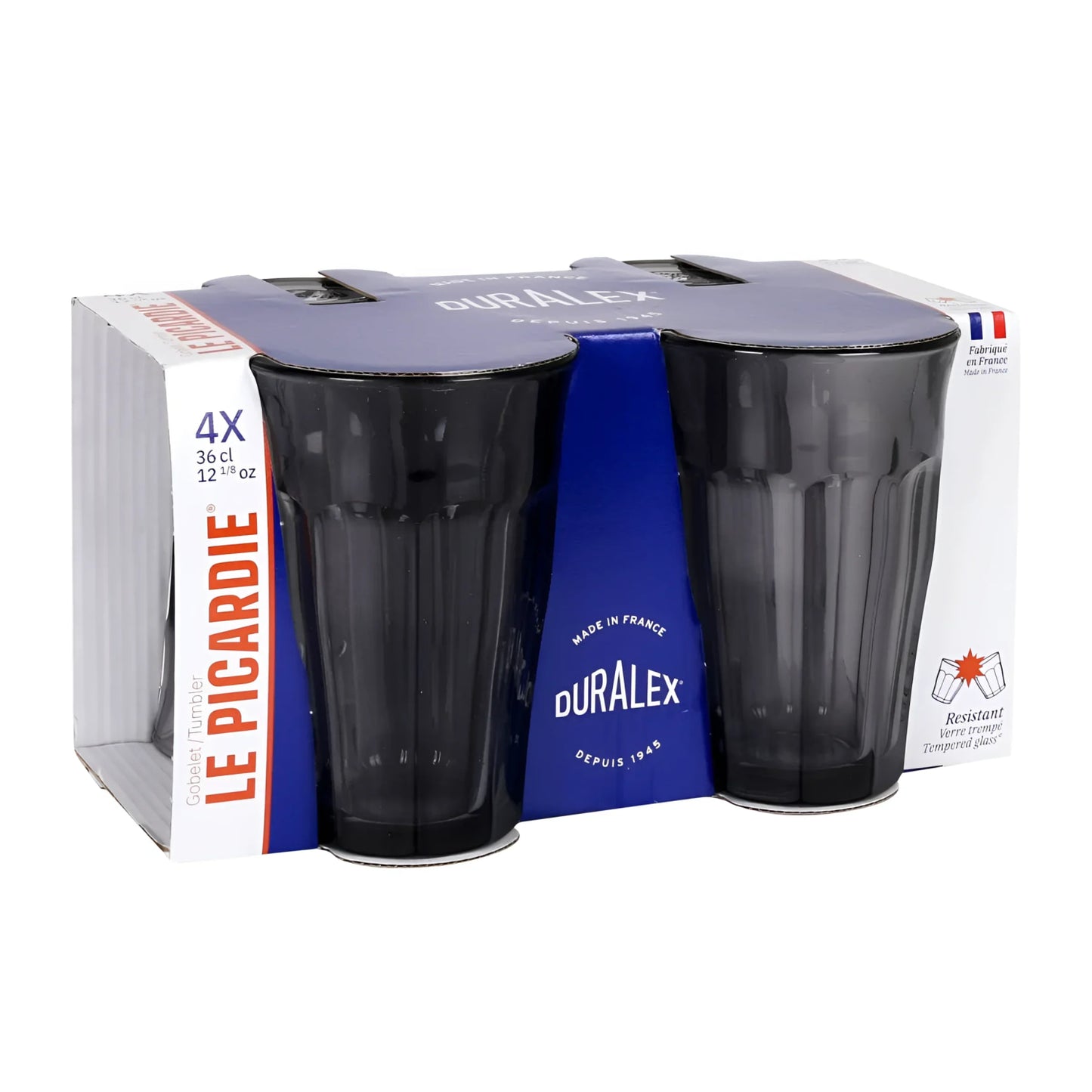 Duralex Picardie Grey Highball drinking glasses 360ml