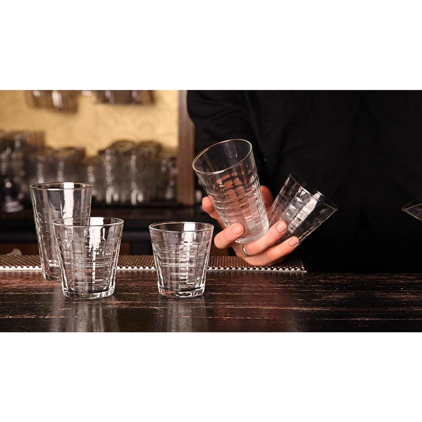 Duralex Prisme Clear Highball drinking glasses 500ml