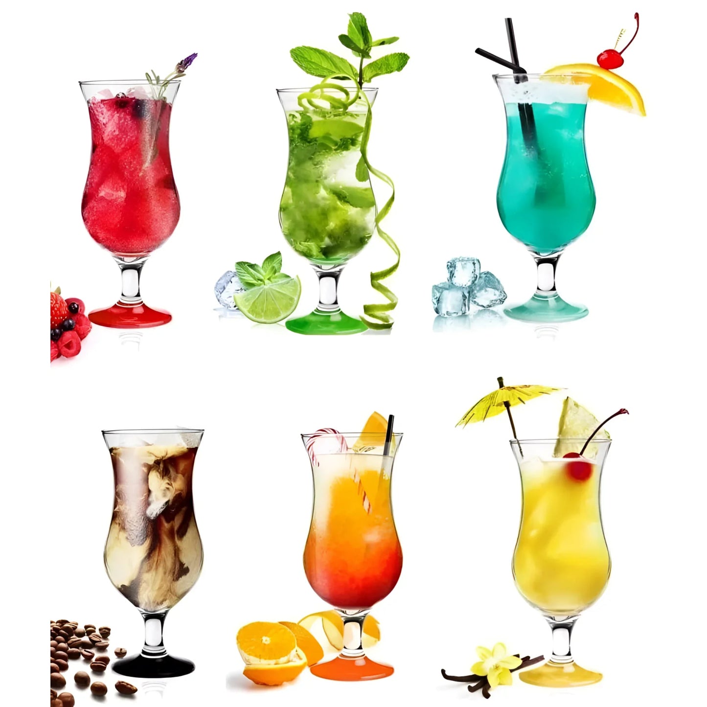 Fiesta Hurricane Pina Colada Cocktail Glass 460ml LAV
