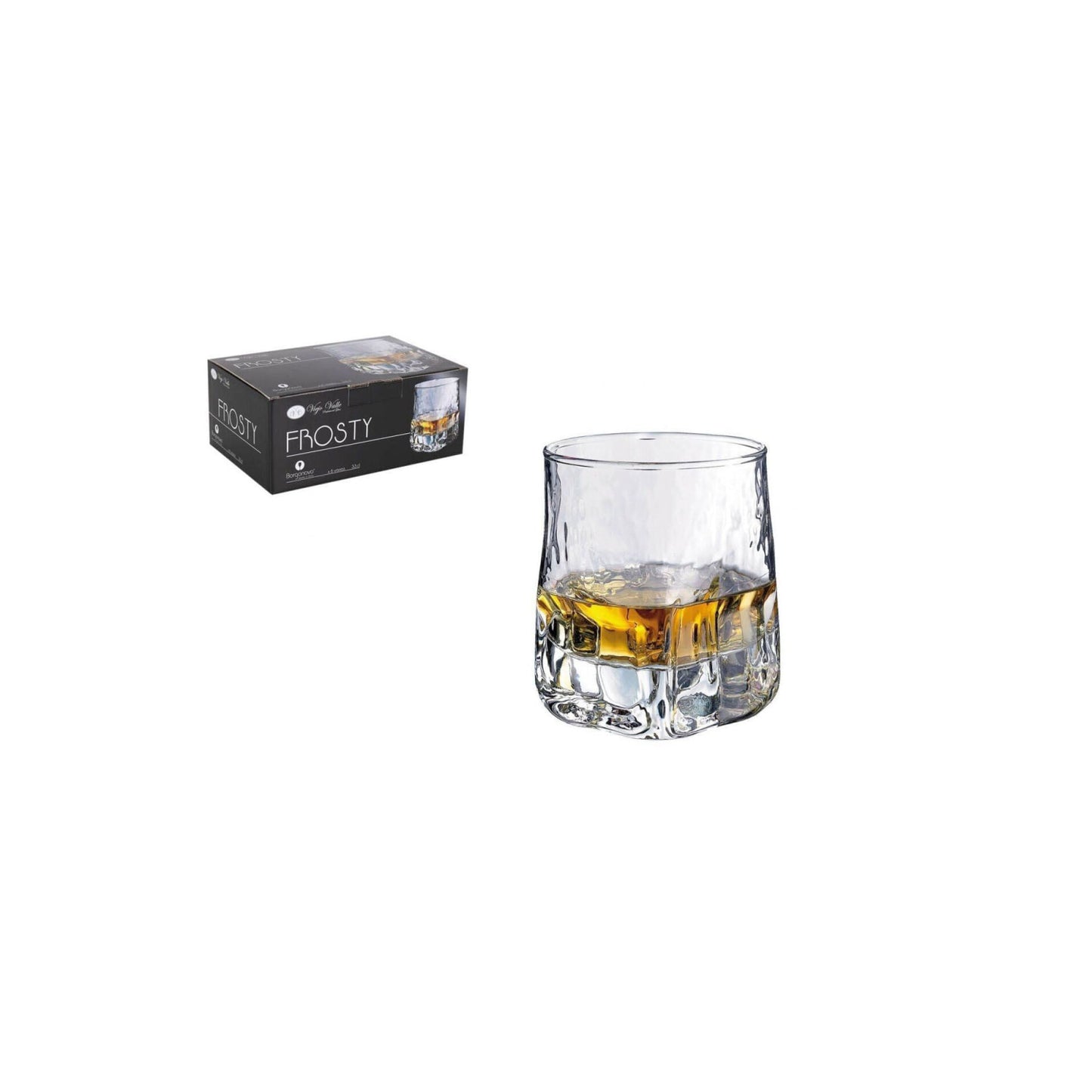 Frosty Whisky glasses tumblers drinking glasses rum spirits 330ml