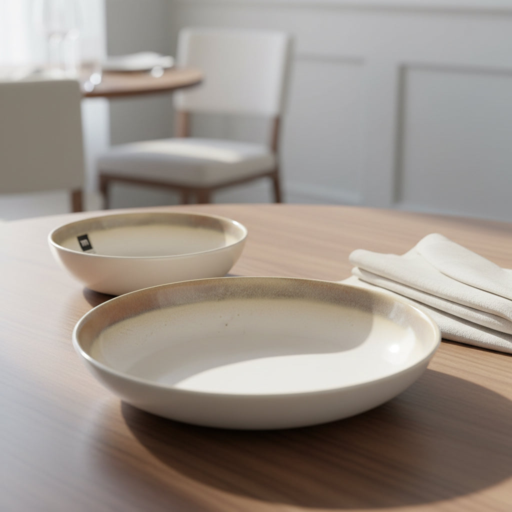Fustam 21x4cm Pasta Bowl Irregular shape Stoneware