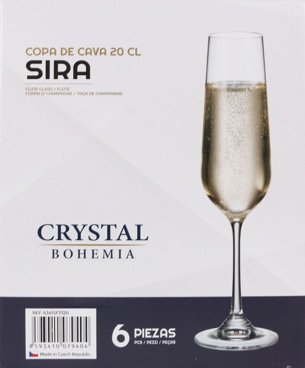 Bohemia Crystal champagne flutes prosecco glasses 200ml SIRA