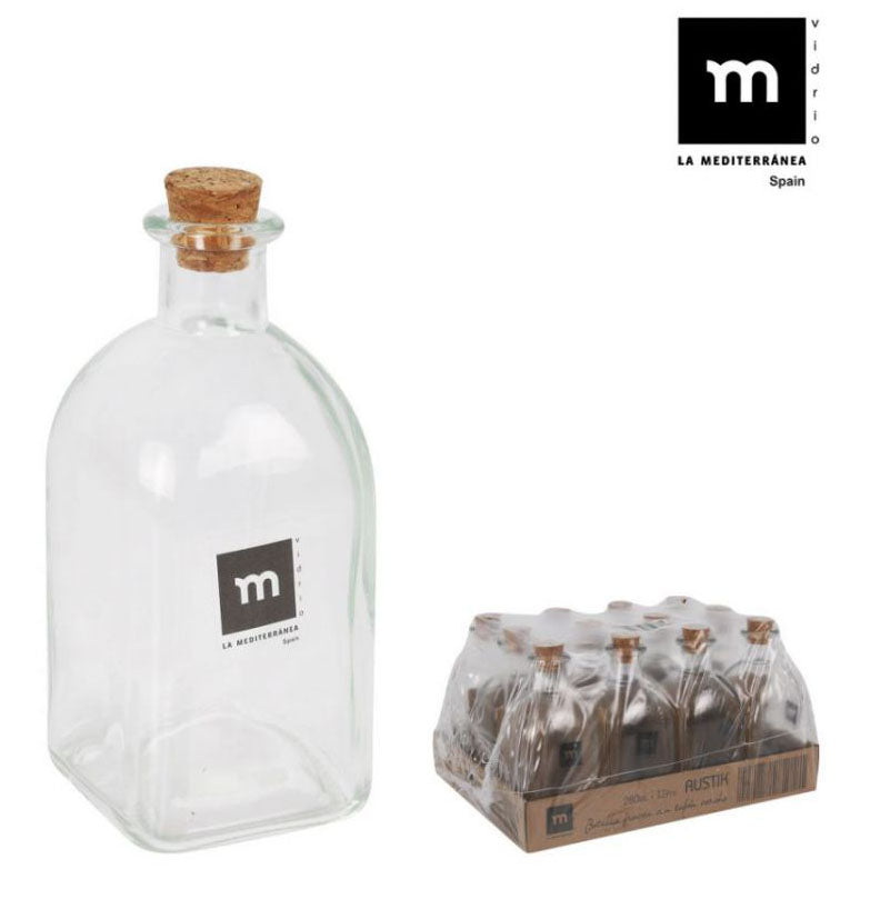 FRASCA 280ML Glass Bottle with cork TAP wine CARAFE liquor olive oil wine