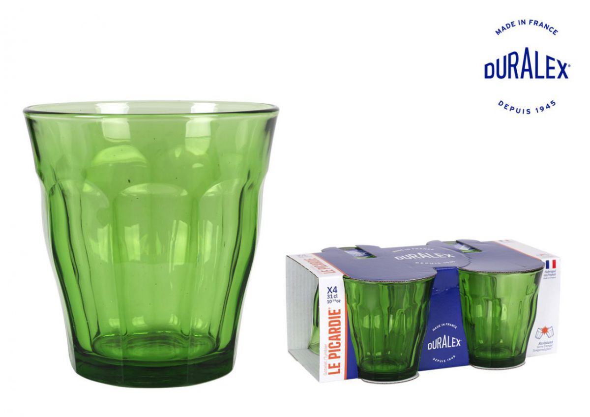Duralex Picardie drinking glasses Green 310ml