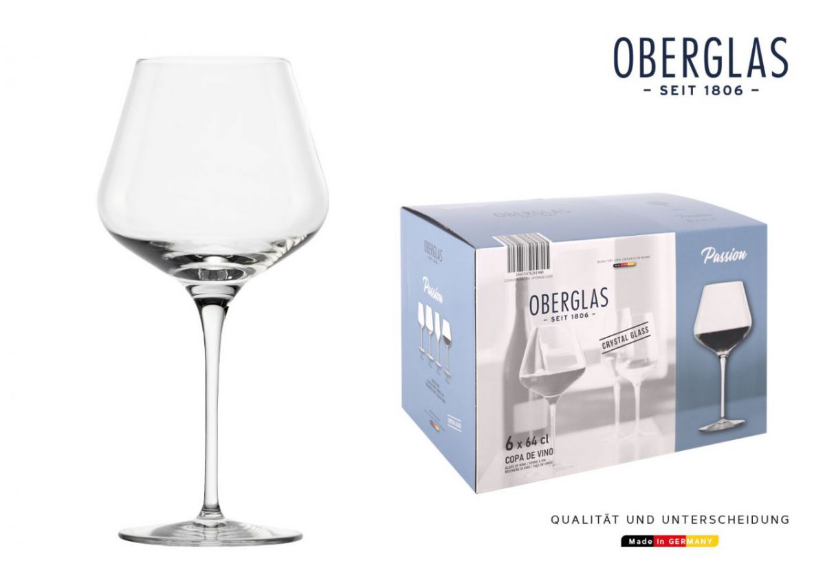 Oberglas Passion 640ml Large Burgundy red Crystal glass wine Glasses