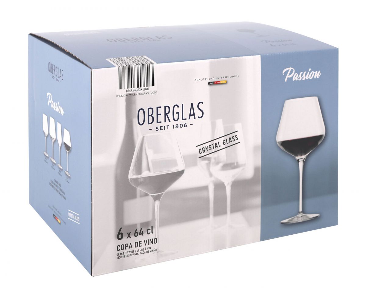 Oberglas Passion 640ml Large Burgundy red Crystal glass wine Glasses