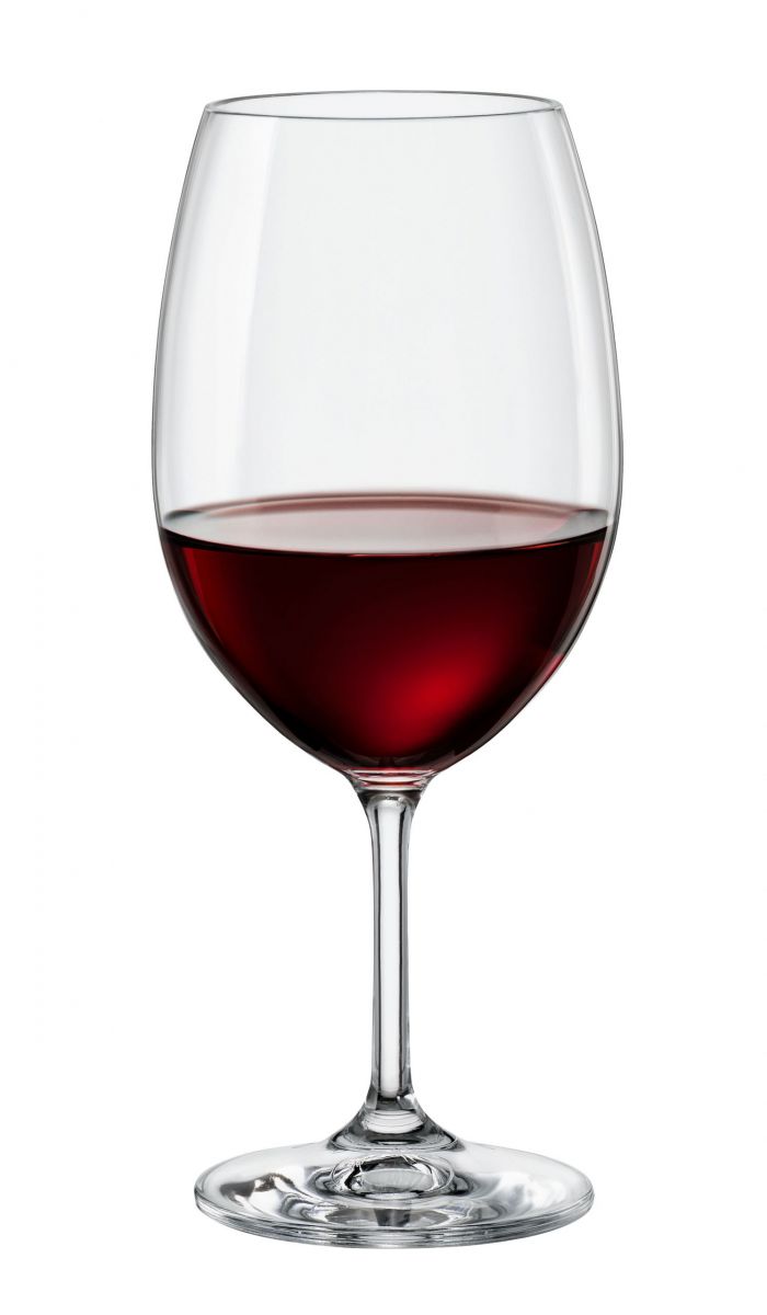 Large 540ml red white wine glasses 9.5x22.3cm Bohemia Crystal Lara