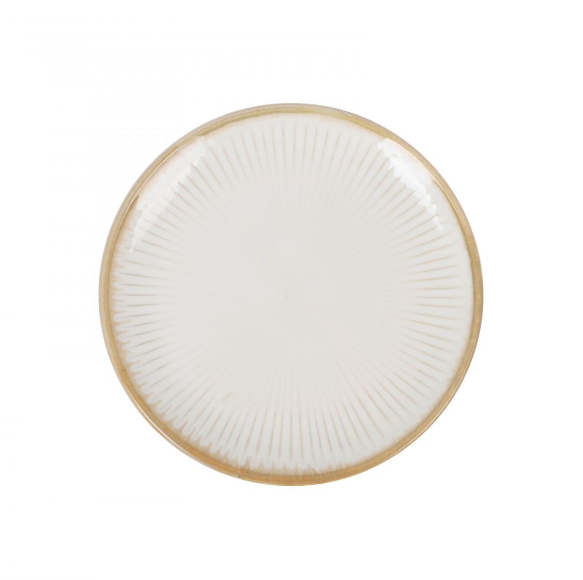 Milky Cream 17.3cm Dessert Side plate Vintage Stoneware