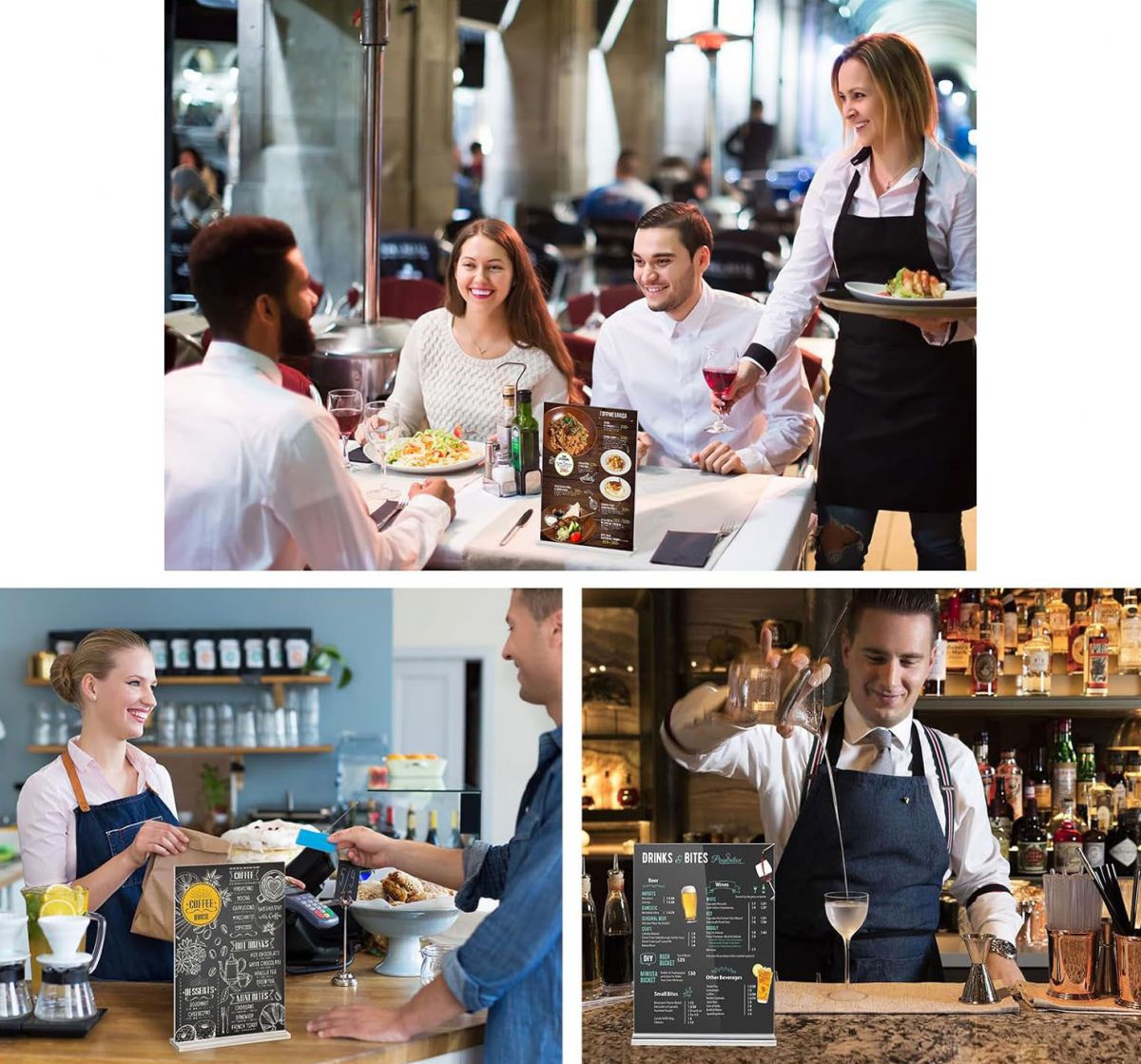 Table Menu Holder for Coffee Shops Restaurants My Bar