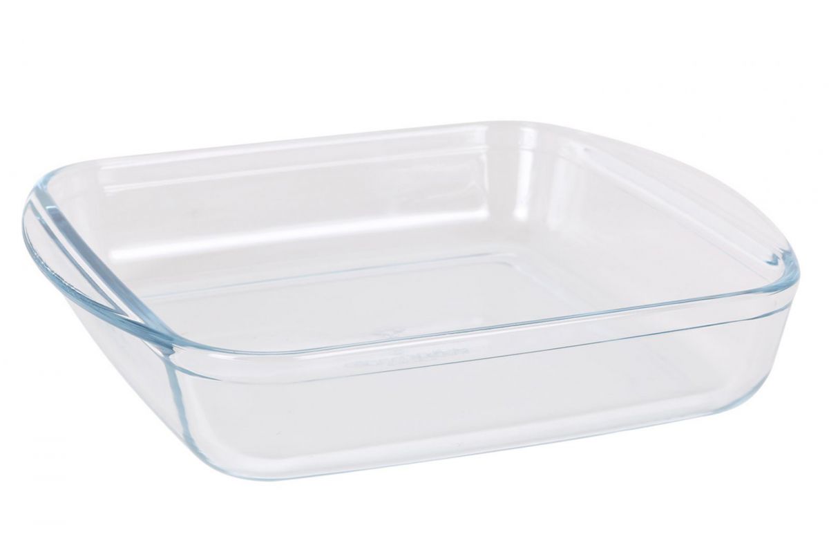 1.6L rectangular Glass Oven Baking Lasagne tin roasting tray dish Quttin