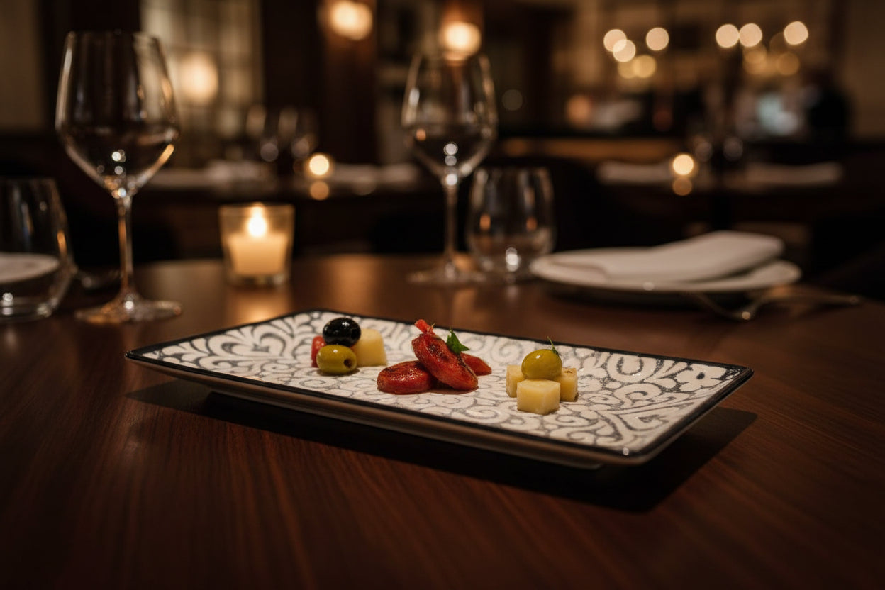 Azurill rectangular 30x15cm tapas sushi dish