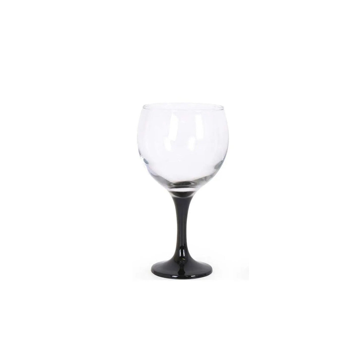 Gin and tonic cocktail balloon glasses 650ml Coloured Stem Black