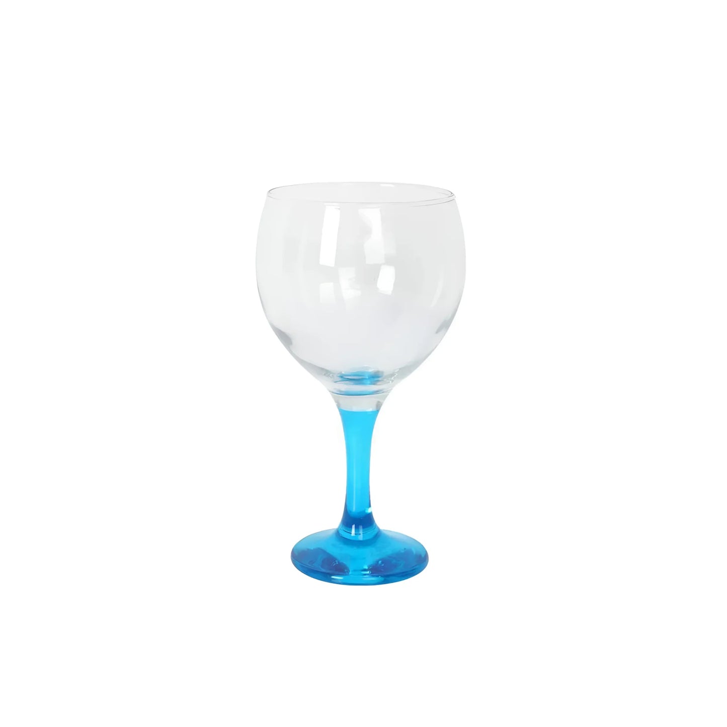 Gin and tonic cocktail balloon glasses 650ml Coloured Stem Blue