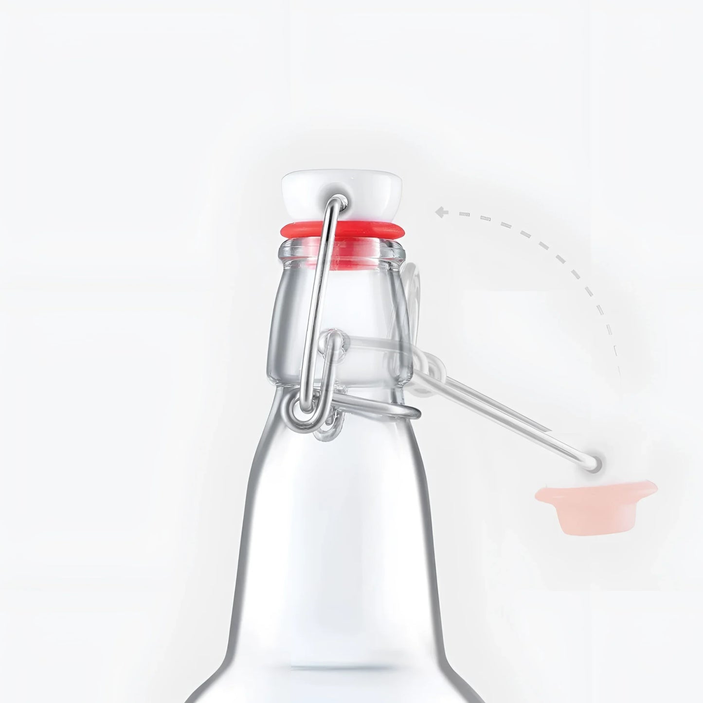 Glass Swing Flip Top Lid Bottles water wine Cider Reusable Home Eva 250ml