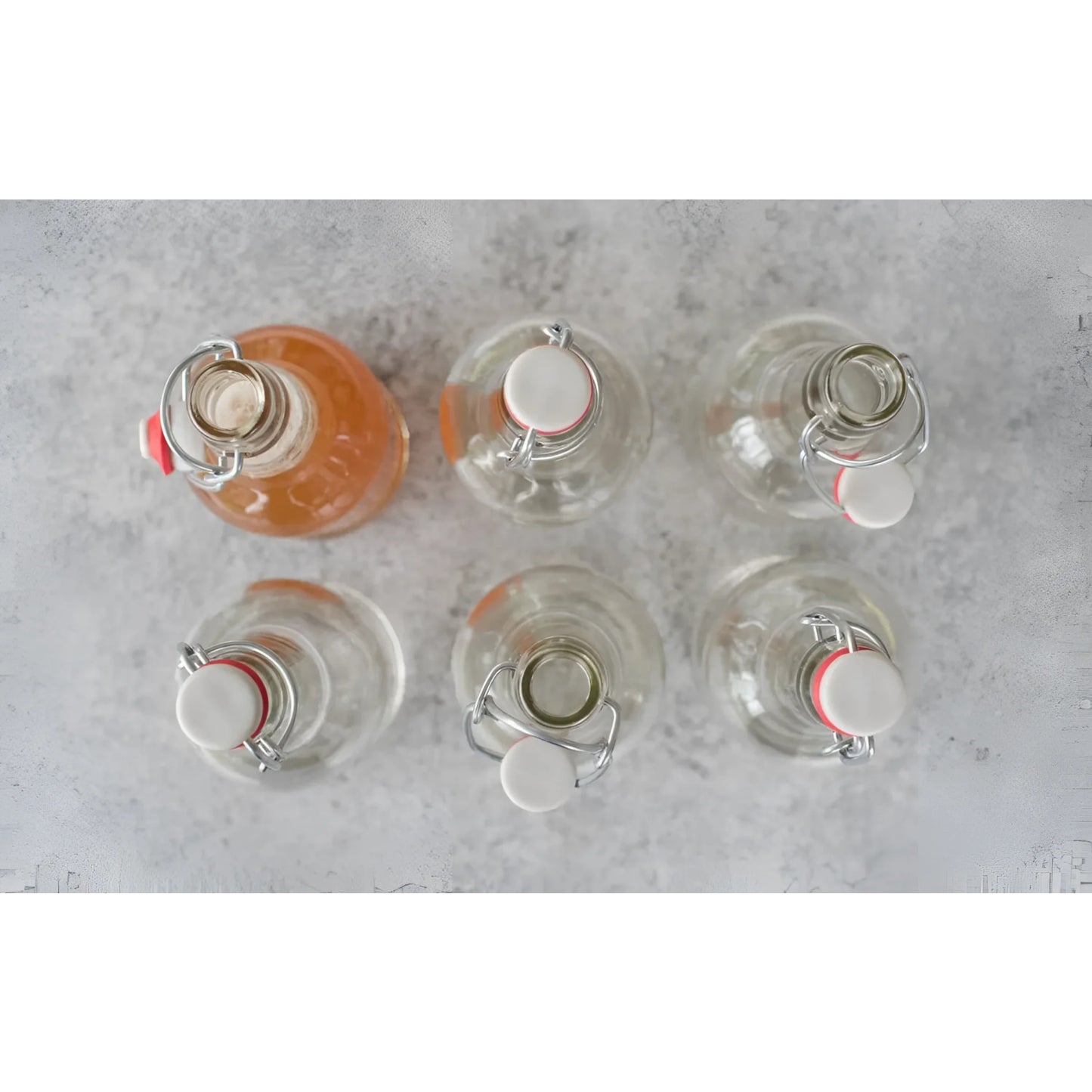 Glass Swing Flip Top Lid Bottles water wine Cider Reusable Home Eva 250ml