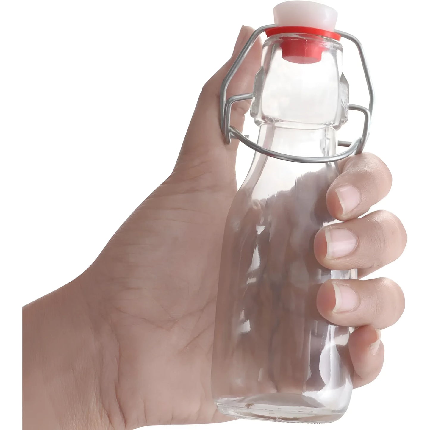 Glass Swing Flip Top Lid Bottles water wine Cider Reusable Home Eva 100ml