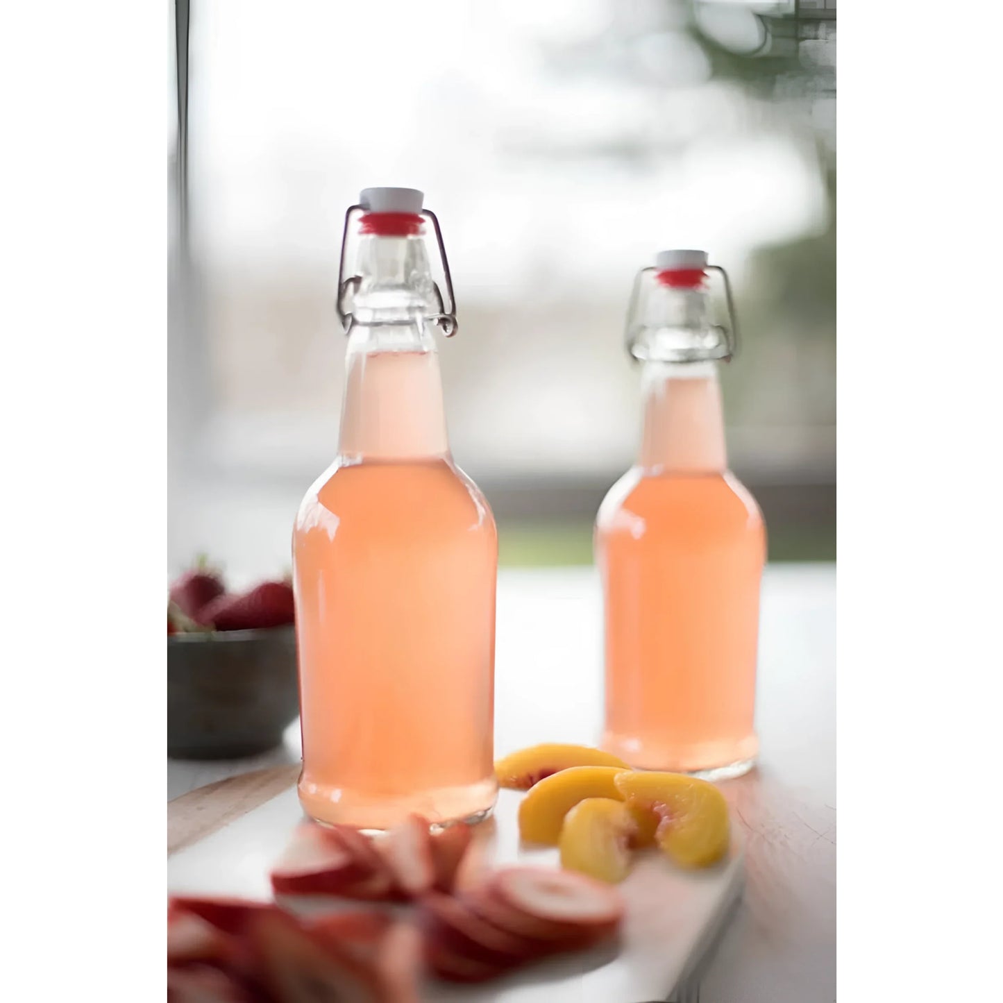 Glass Swing Flip Top Lid Bottles water wine Cider Reusable Home Eva 250ml