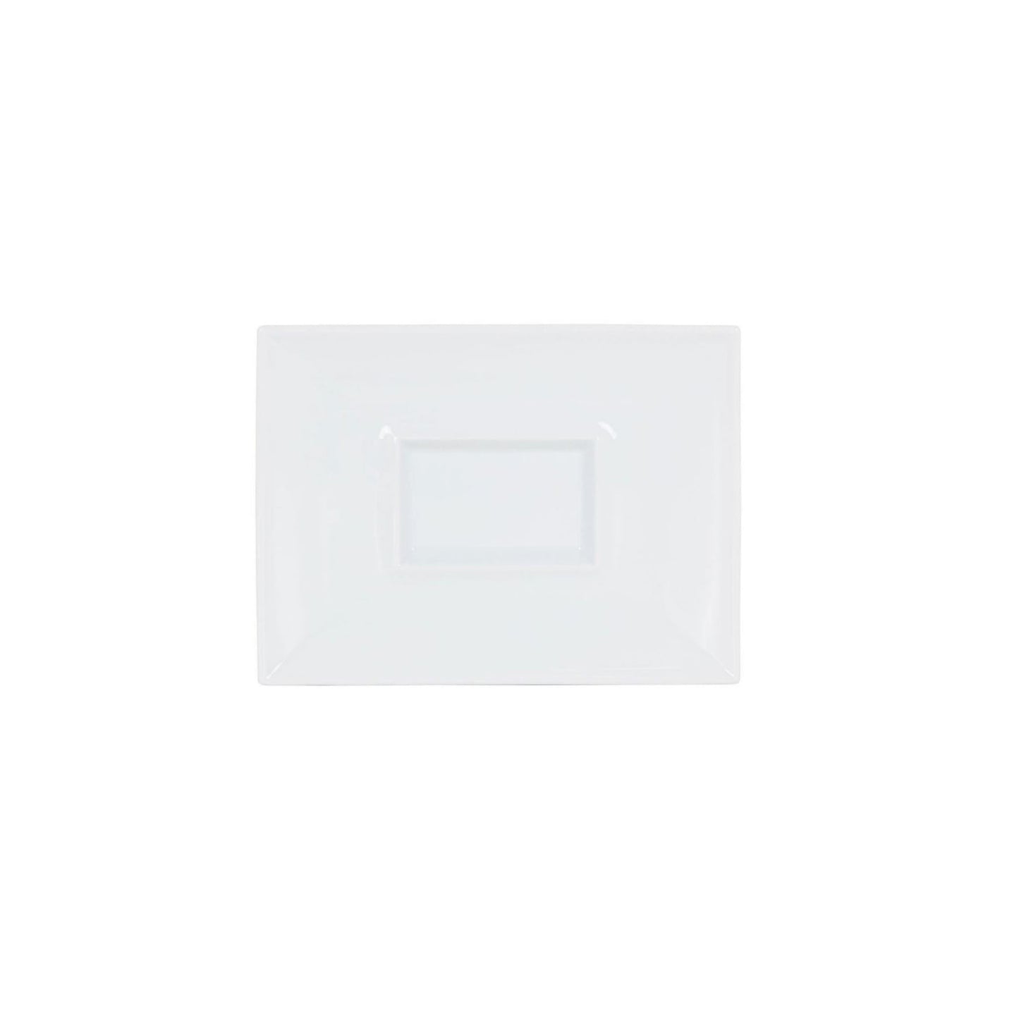 Gourmet white porcelain dinner plate 29.5x22x3cm