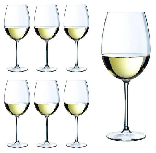 Large Burgundy Red white wine glasses -box of 6-
