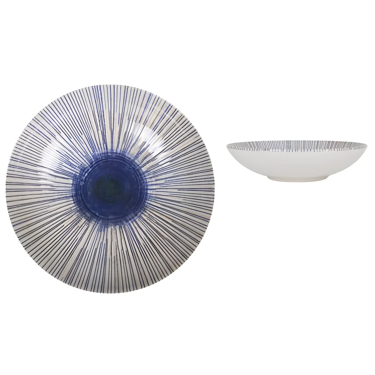 Irys 21x5cm embossed stoneware soup salad pasta bowls