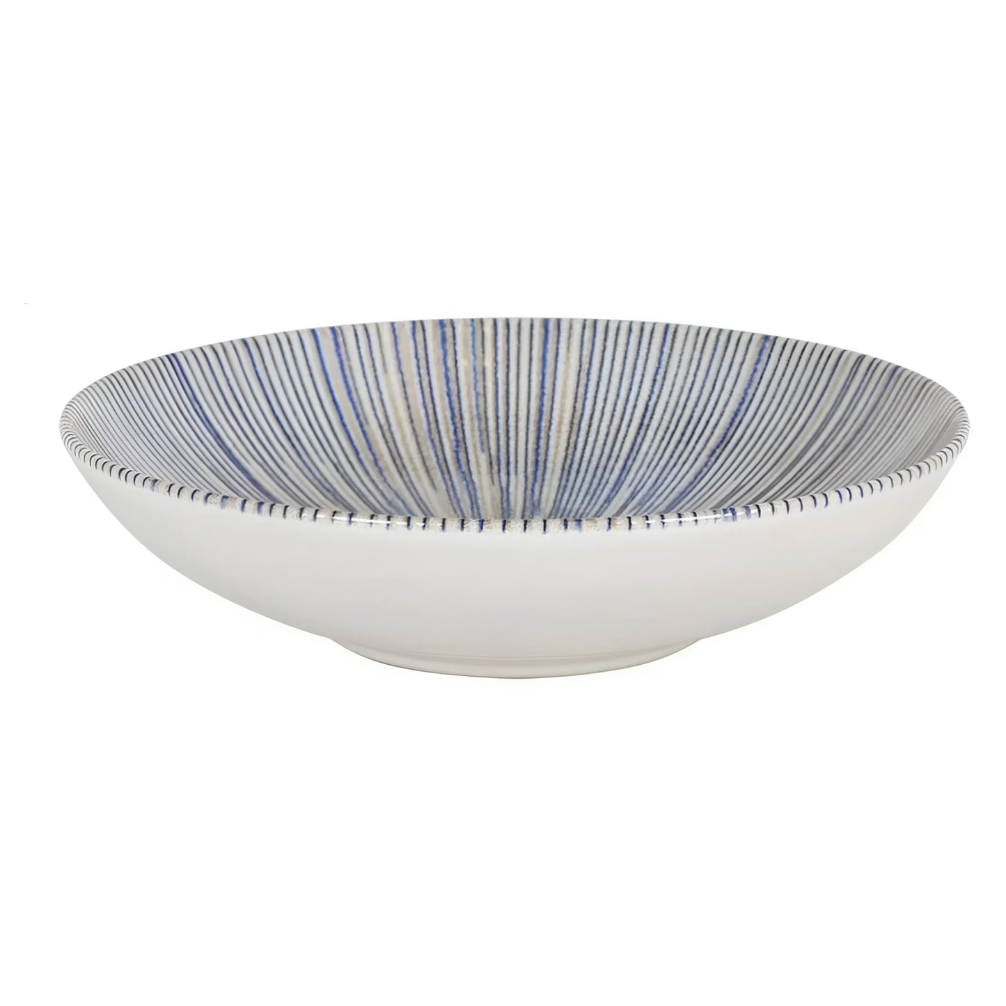 Irys 21x5cm embossed stoneware soup salad pasta bowls