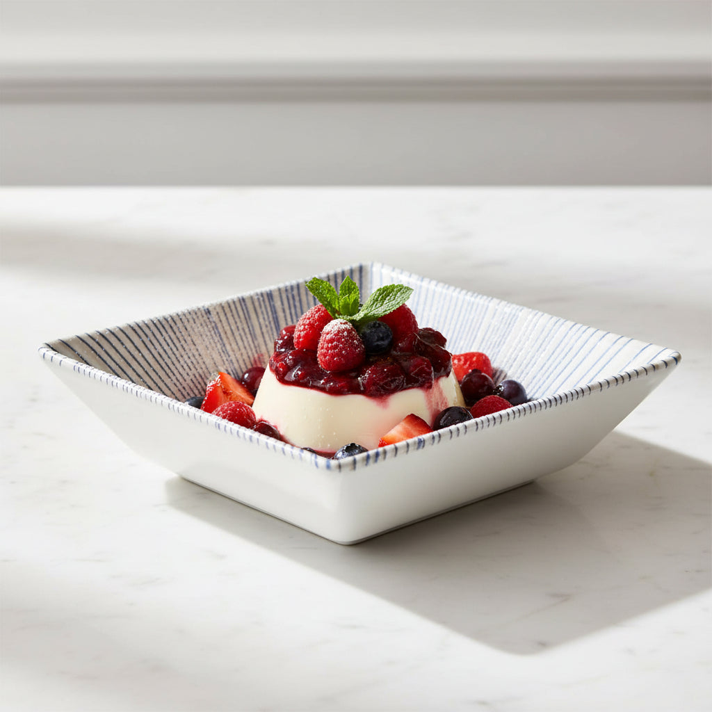 Irys square bowl 18x18cm Stoneware