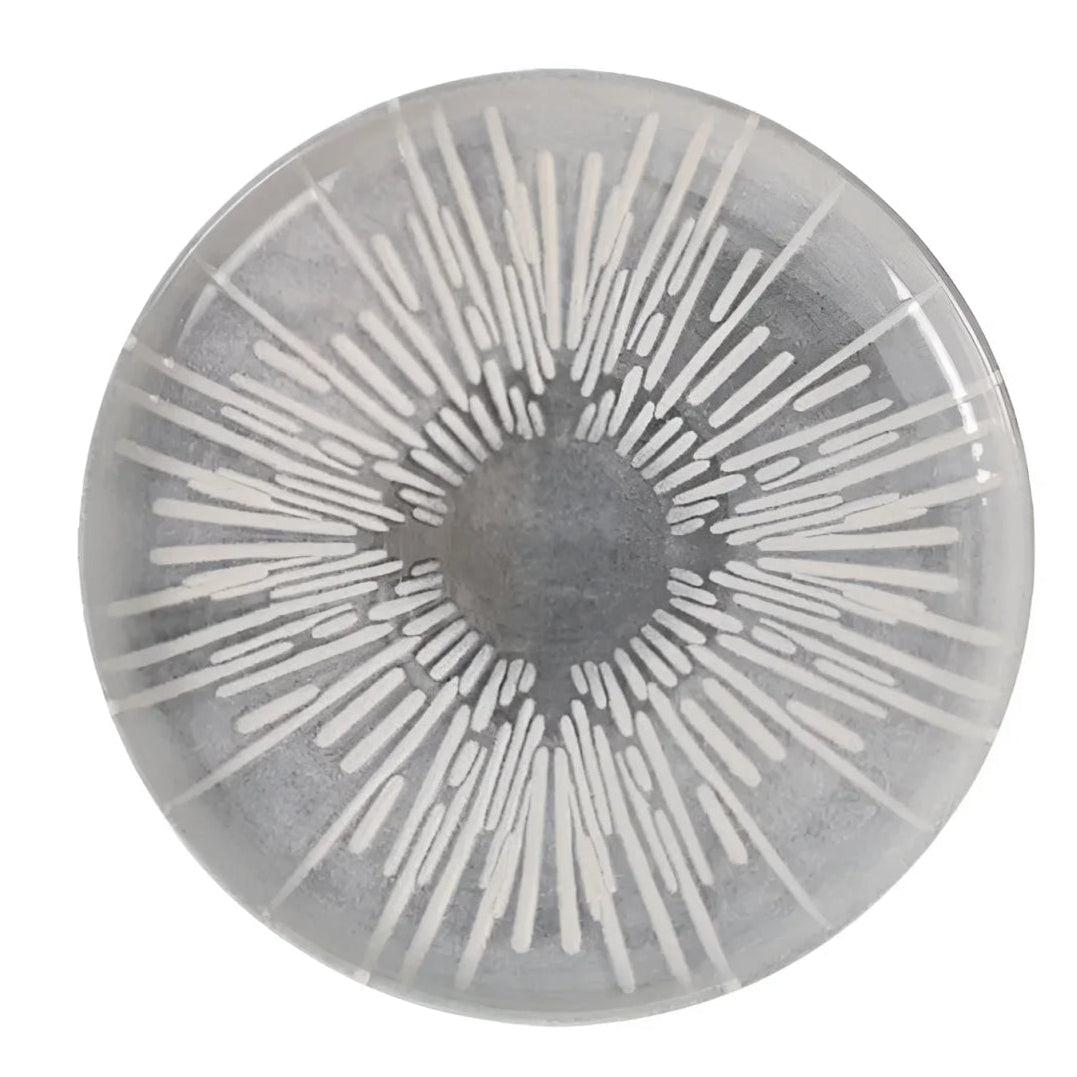 Ivar 32cm Dinner plates Relief decoration Stoneware Grey Irys design Large