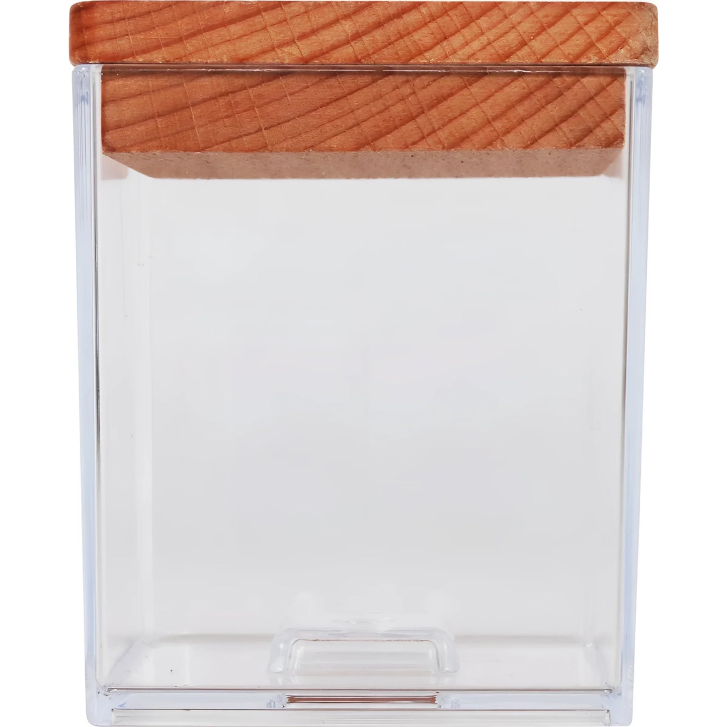 Kitchen pot 7x8.7cm coffee sugar bowl plastic + wood lid