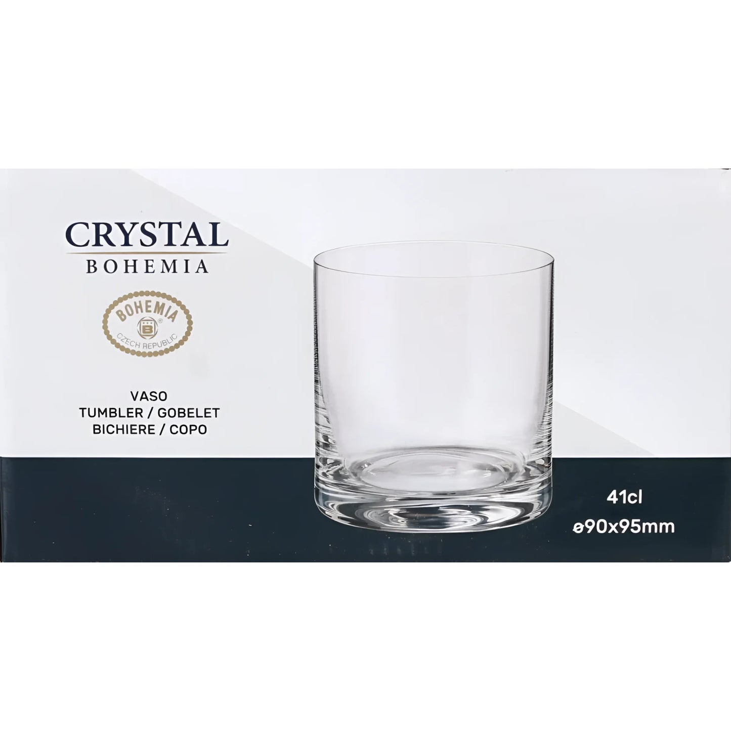 Laia Bohemia Crystal Whisky Glasses Tumblers 410ml gift