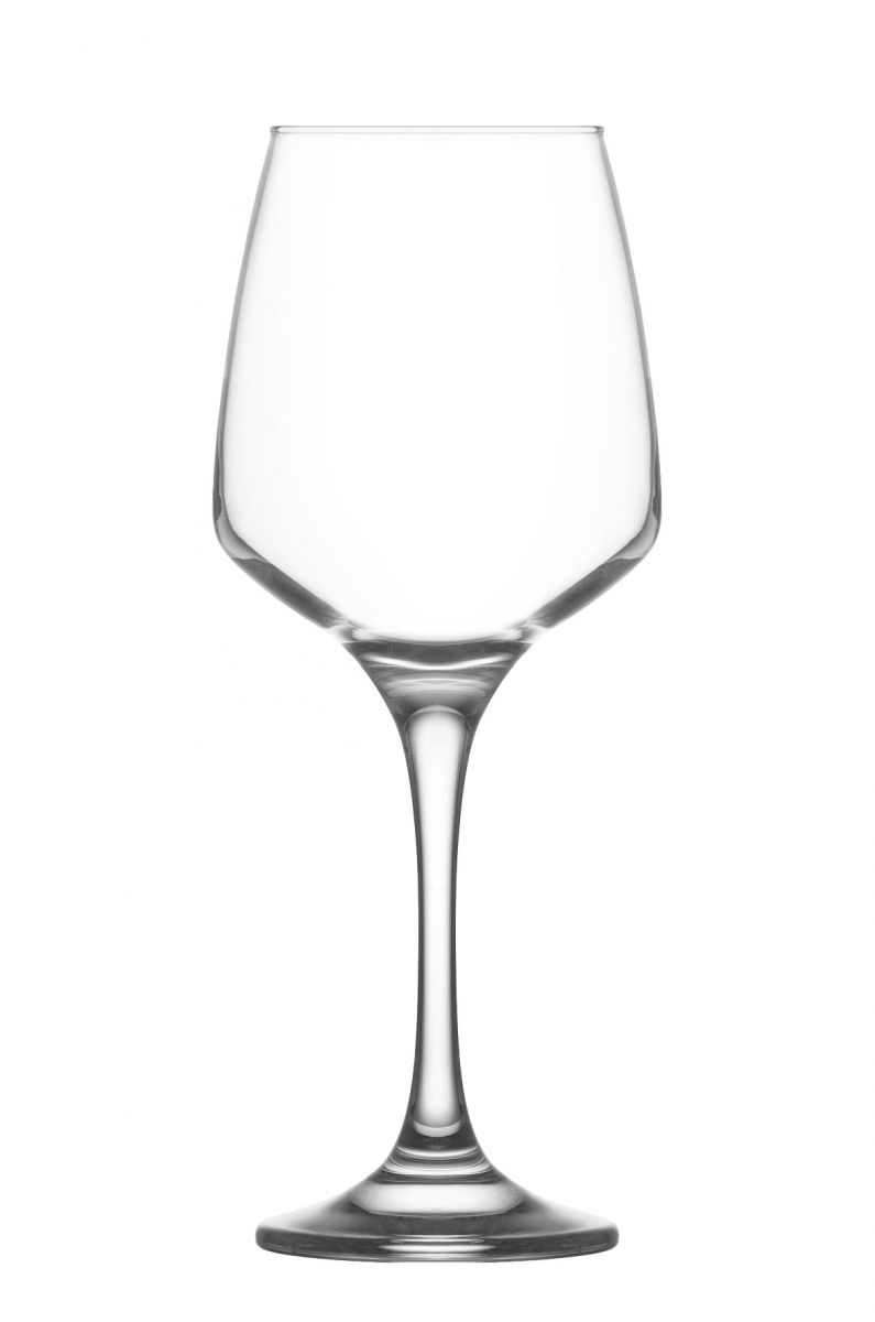 Lavere Wine Glass 400ml with an empty clear angular bowl stemware
