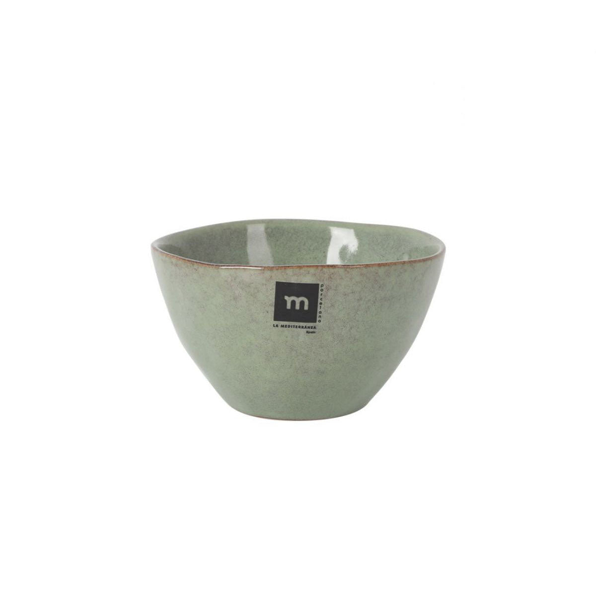 Macarella Green 14.5x8cm Bowl Irregular Shape Stoneware 650ml
