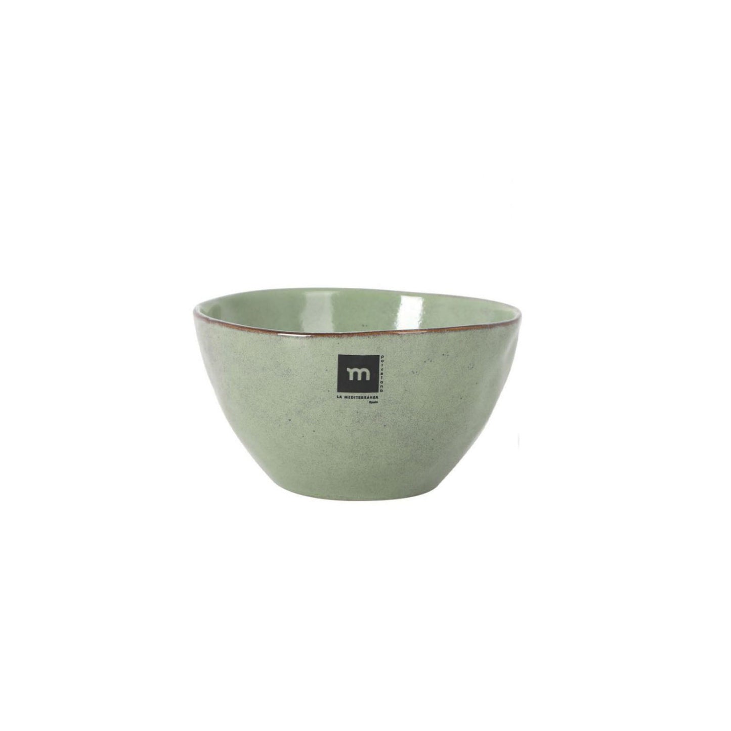 Macarella Green 15.3x8.5cm Pasta Bowl Salad serving dish Irregular shape Stoneware 900ml