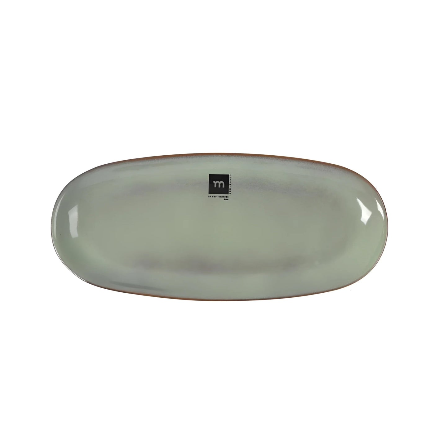 Macarella Green 29x13.5cm Dessert plate starters tapas dish Irregular shape