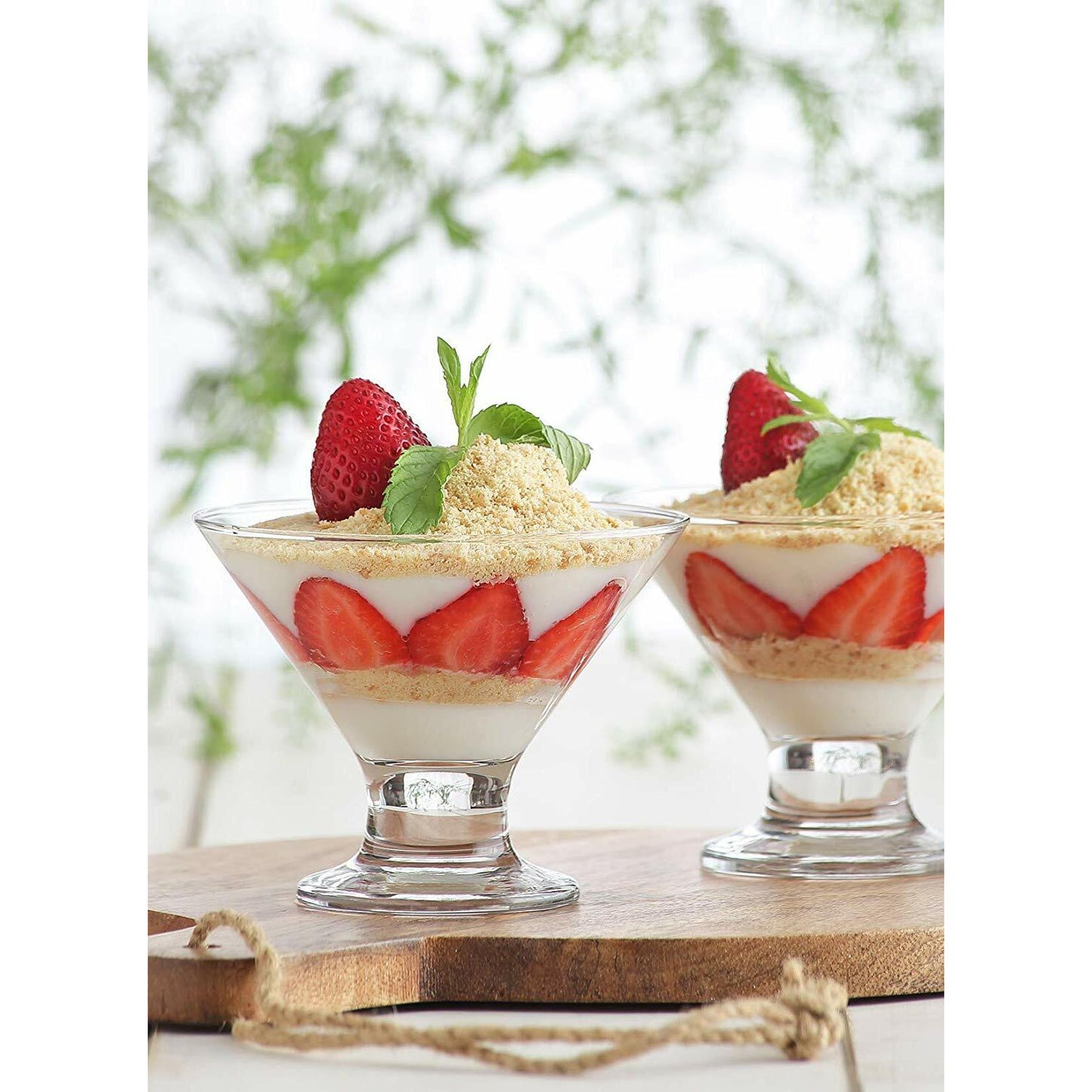 Martini cocktail glasses or sundae dessert glasses 165ml crema