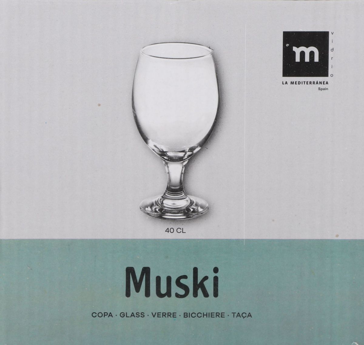 Clear Glass Goblet with Short Stem and Wide Base for Beverages 400ml
