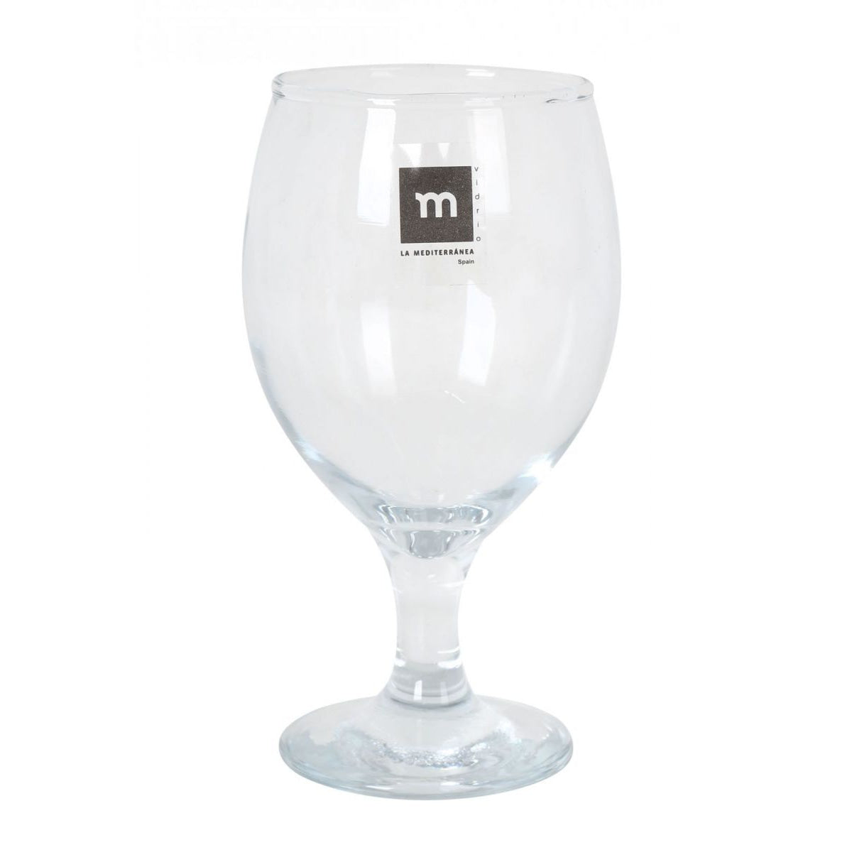 Clear glass Muski Beer glass cup with stem and round base, 400ml capacity