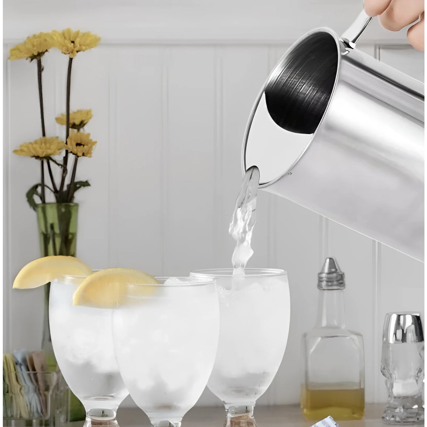 My Bar Water Jar pitcher 1.4L serving Drinks Stainless Steel Metal drinks dispenser