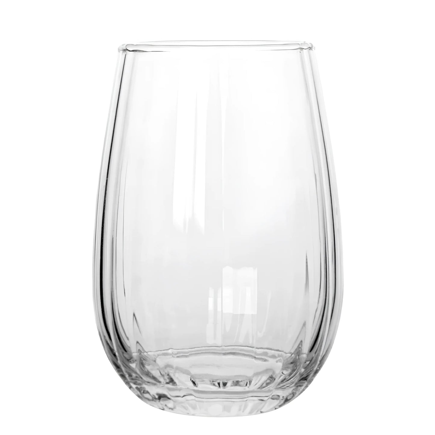 Nalon Optic 400ml Highball Drinking glass tumbler quality glass water juice cocktails striped vintage