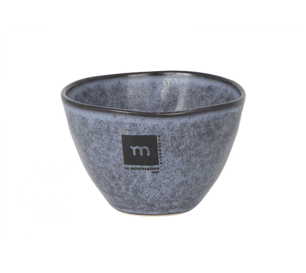 Gray speckled Nebula stoneware ramekin bowl with m logo, 250ml