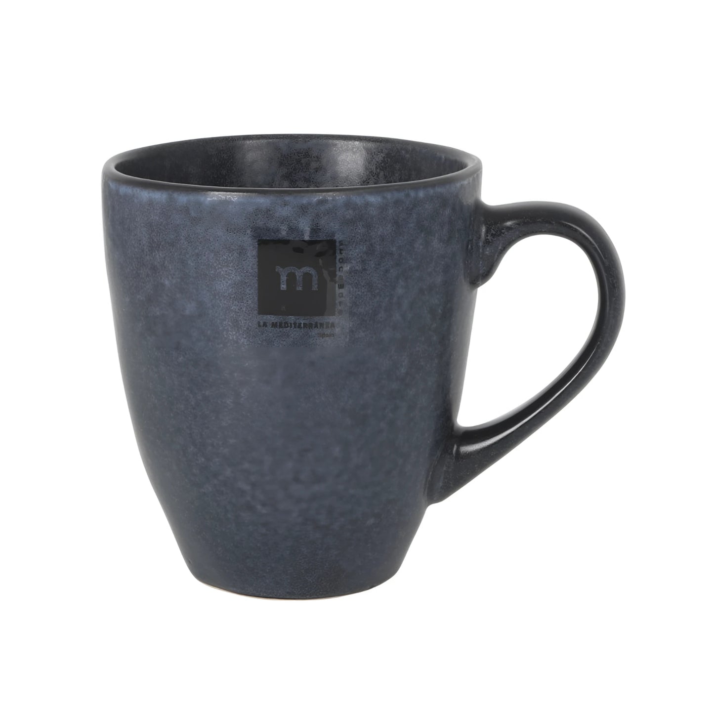 Nebula Coffee Mug 410ml: dark gray speckled stoneware with black handle