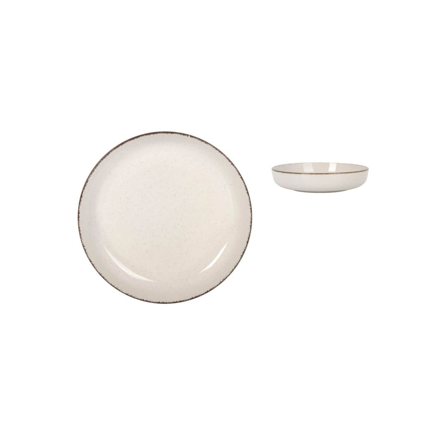 Nordic Anllo Ivory Glossy 23cm Pasta Bowl