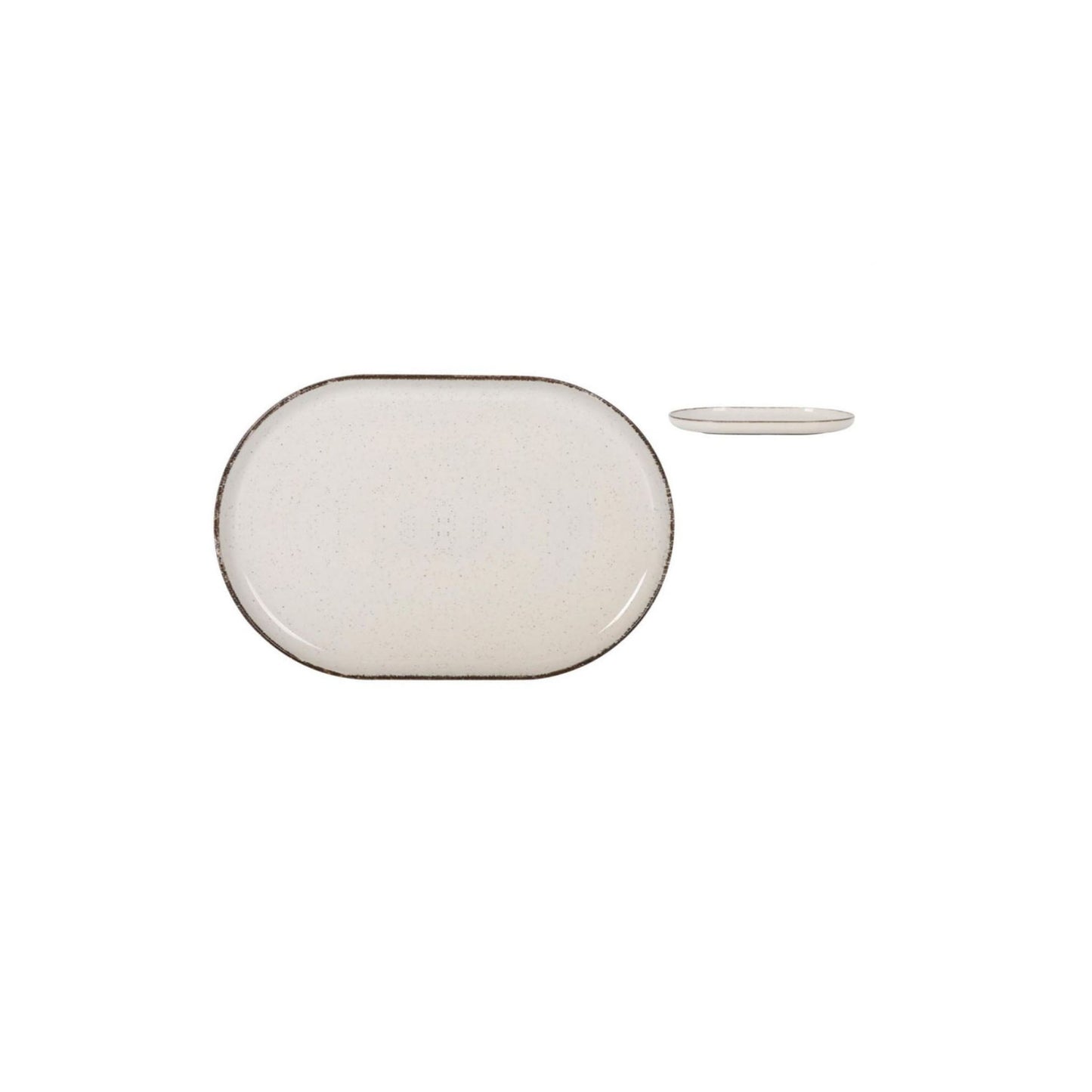 Nordic Anllo Ivory Glossy OVAL 30x20cm Dinner plate