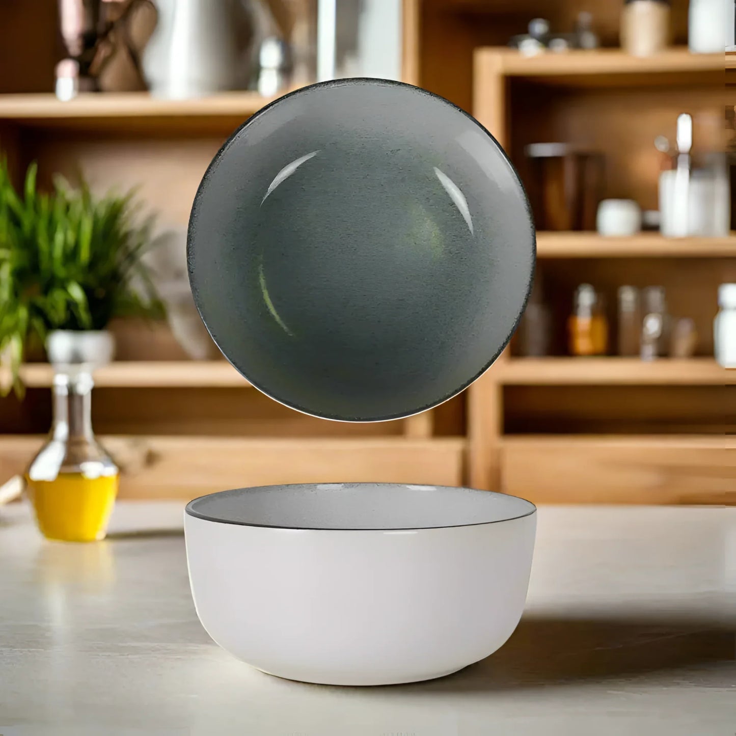 Two-tone ceramic bowls from Nordic Beloi 14.5x6.5cm collection for stylish serving